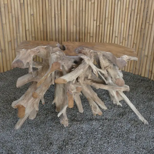 Product image 10 of the product “Console, made from unique teak root- Approx. 120cm Length and 80cm Height. The shape may vary. ”